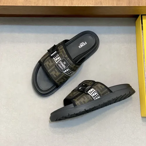 Replica Fendi Slippers For Men #1433364 $60.00 USD for Wholesale