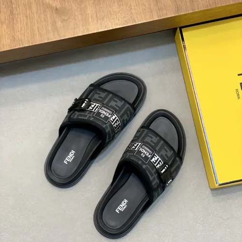 Replica Fendi Slippers For Men #1433365 $60.00 USD for Wholesale