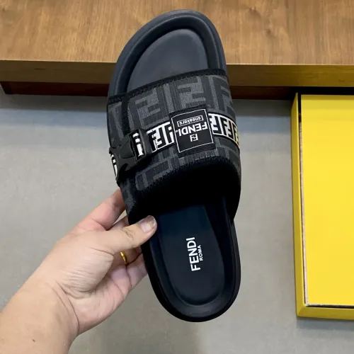 Replica Fendi Slippers For Men #1433365 $60.00 USD for Wholesale