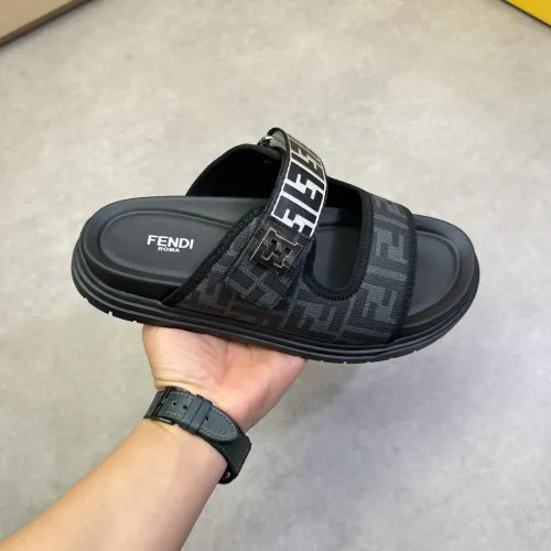 Replica Fendi Slippers For Men #1433368 $60.00 USD for Wholesale