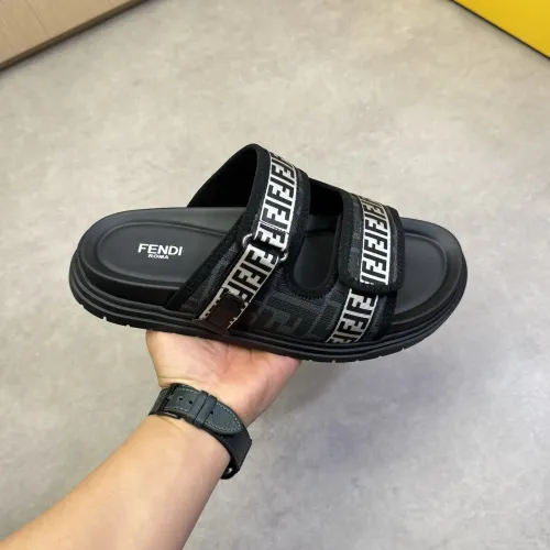 Replica Fendi Slippers For Men #1433377 $60.00 USD for Wholesale