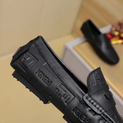 Replica Fendi Leather Shoes For Men #1433466 $76.00 USD for Wholesale