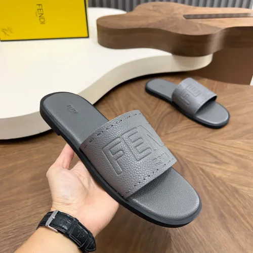 Replica Fendi Slippers For Men #1433503 $85.00 USD for Wholesale