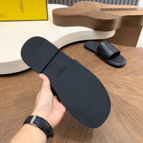 Replica Fendi Slippers For Men #1433504 $85.00 USD for Wholesale