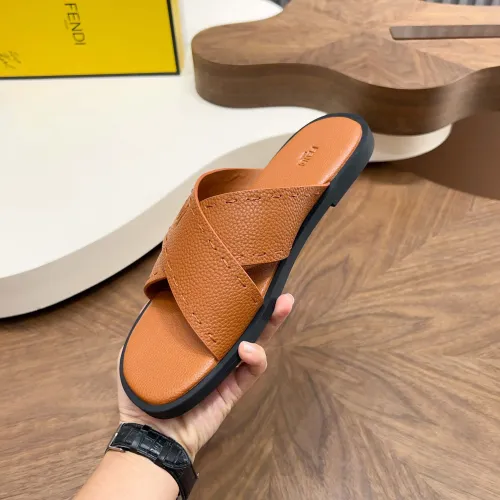 Replica Fendi Slippers For Men #1433505 $85.00 USD for Wholesale
