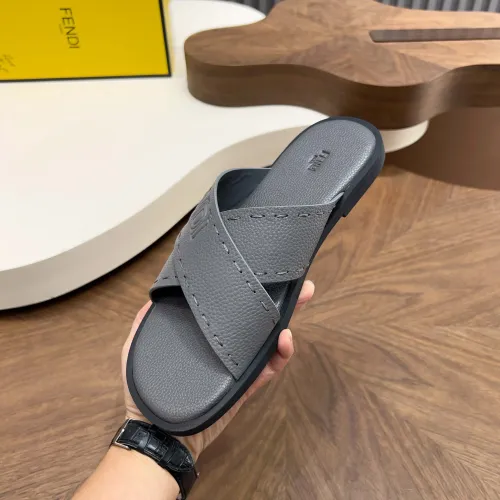 Replica Fendi Slippers For Men #1433506 $85.00 USD for Wholesale