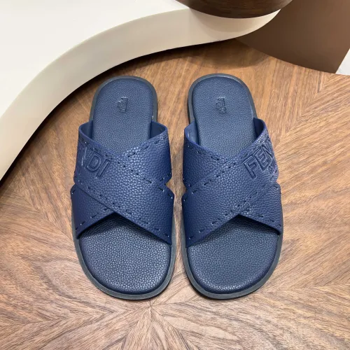 Replica Fendi Slippers For Men #1433507 $85.00 USD for Wholesale
