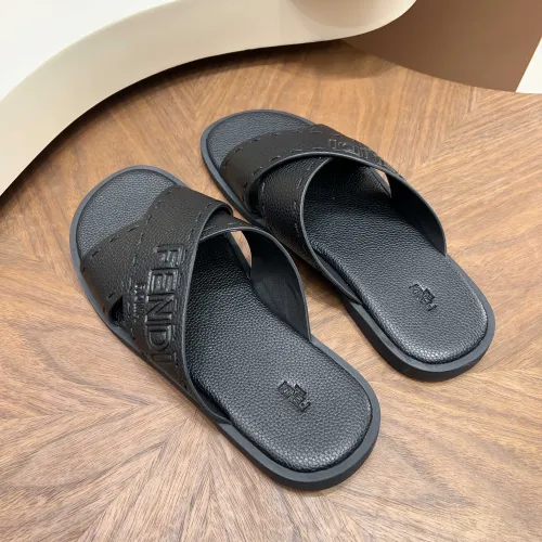 Replica Fendi Slippers For Men #1433508 $85.00 USD for Wholesale