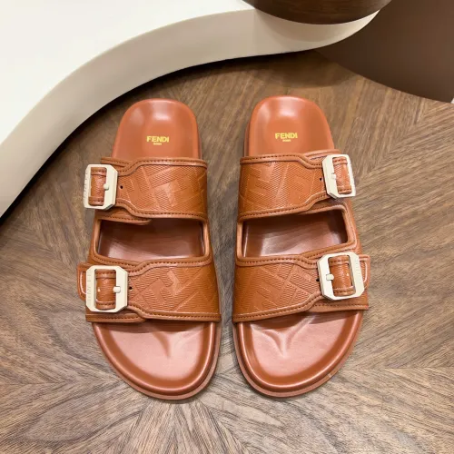 Replica Fendi Slippers For Men #1433510 $85.00 USD for Wholesale