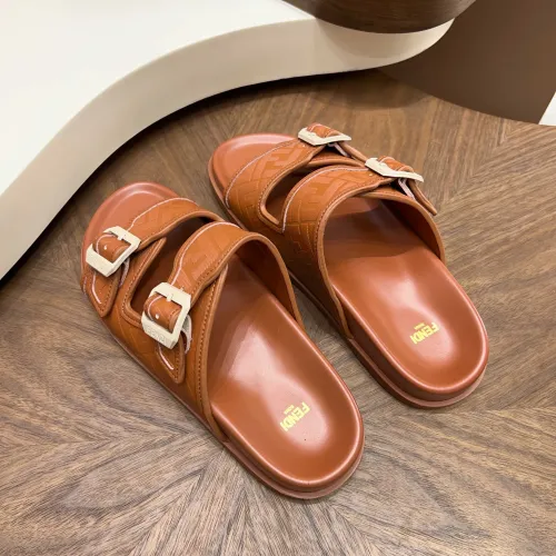 Replica Fendi Slippers For Men #1433510 $85.00 USD for Wholesale