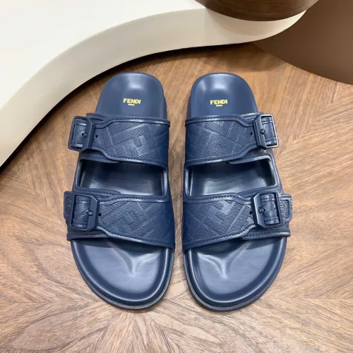 Replica Fendi Slippers For Men #1433511 $85.00 USD for Wholesale