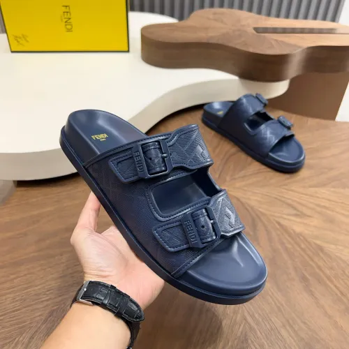 Replica Fendi Slippers For Men #1433511 $85.00 USD for Wholesale