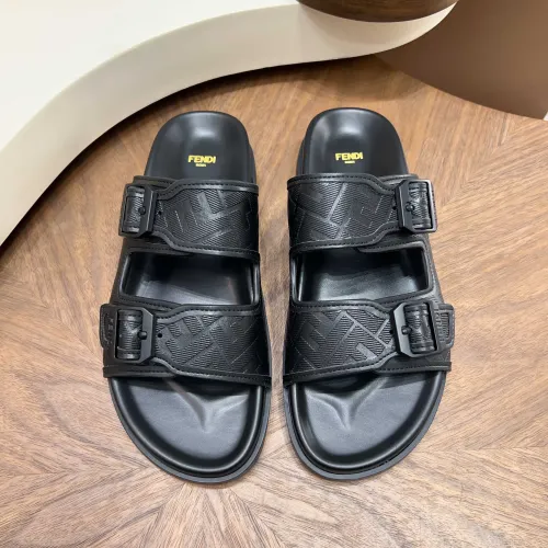 Replica Fendi Slippers For Men #1433512 $85.00 USD for Wholesale