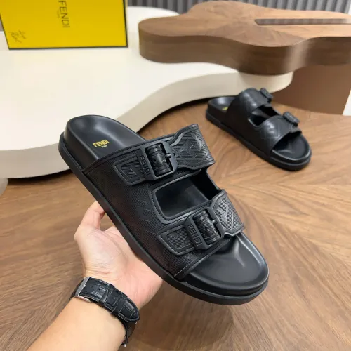 Replica Fendi Slippers For Men #1433512 $85.00 USD for Wholesale