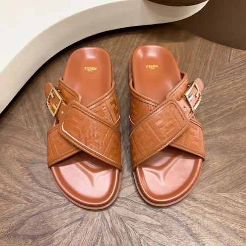 Replica Fendi Slippers For Men #1433514 $85.00 USD for Wholesale