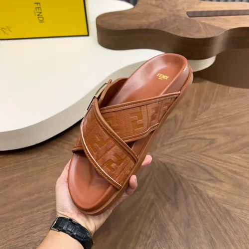 Replica Fendi Slippers For Men #1433514 $85.00 USD for Wholesale