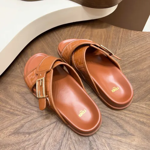 Replica Fendi Slippers For Men #1433514 $85.00 USD for Wholesale