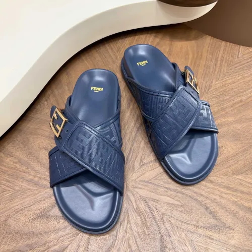 Replica Fendi Slippers For Men #1433515 $85.00 USD for Wholesale