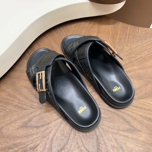 Replica Fendi Slippers For Men #1433516 $85.00 USD for Wholesale