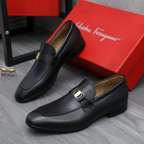 Cheap Salvatore Ferragamo Leather Shoes For Men #1433540, $$108.00 USD On Salvatore Ferragamo Leather Shoes