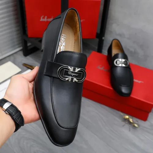 Replica Salvatore Ferragamo Leather Shoes For Men #1433546 $108.00 USD for Wholesale