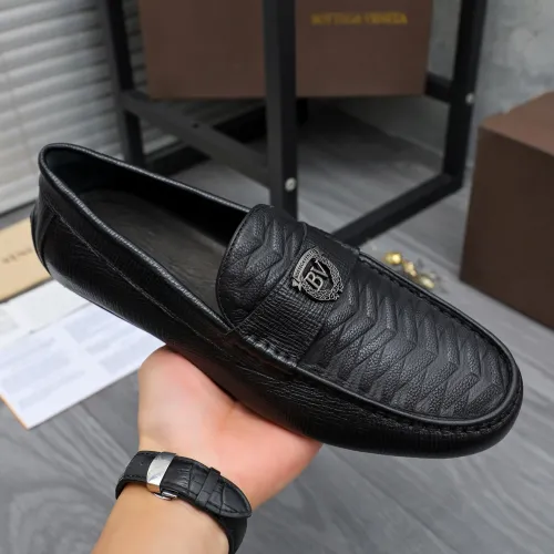 Replica Bottega Veneta BV Leather Shoes For Men #1433552 $85.00 USD for Wholesale