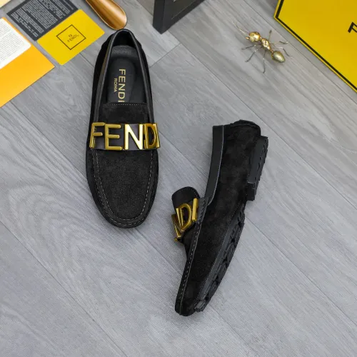 Replica Fendi Leather Shoes For Men #1433576 $76.00 USD for Wholesale