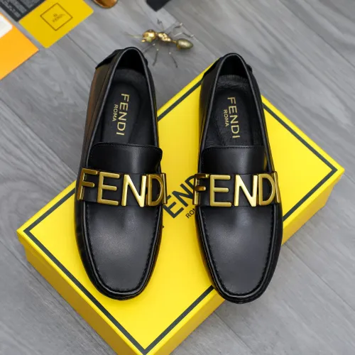 Replica Fendi Leather Shoes For Men #1433577 $76.00 USD for Wholesale