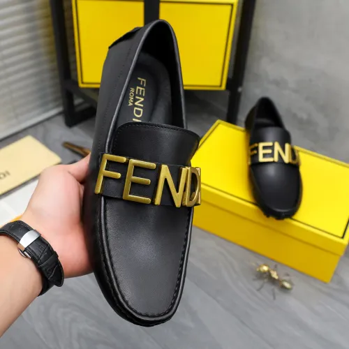 Replica Fendi Leather Shoes For Men #1433577 $76.00 USD for Wholesale