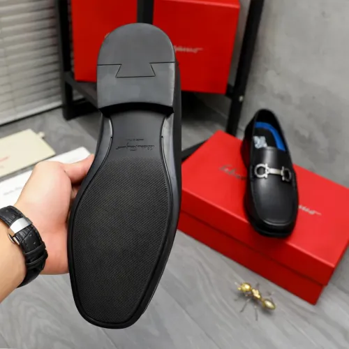 Replica Salvatore Ferragamo Leather Shoes For Men #1433630 $88.00 USD for Wholesale