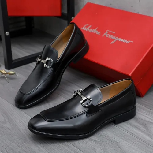 Cheap Salvatore Ferragamo Leather Shoes For Men #1433641, $$105.00 USD On Salvatore Ferragamo Leather Shoes