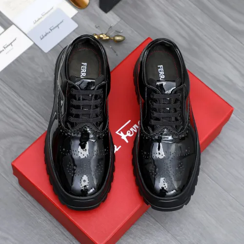 Replica Salvatore Ferragamo Leather Shoes For Men #1433645 $115.00 USD for Wholesale