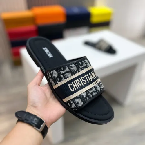 Replica Christian Dior Slippers For Men #1434008 $56.00 USD for Wholesale