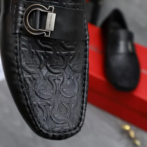 Replica Salvatore Ferragamo Leather Shoes For Men #1434058 $76.00 USD for Wholesale