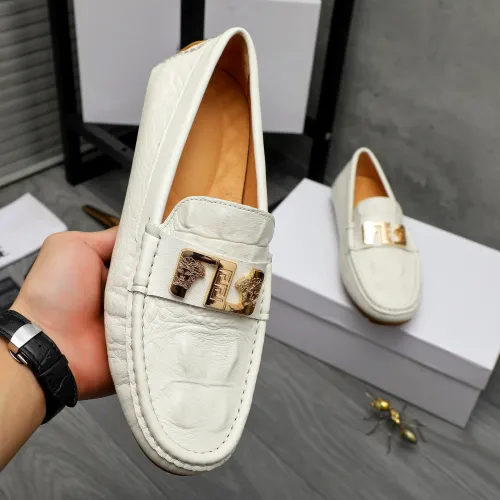 Replica Versace Leather Shoes For Men #1434072 $72.00 USD for Wholesale