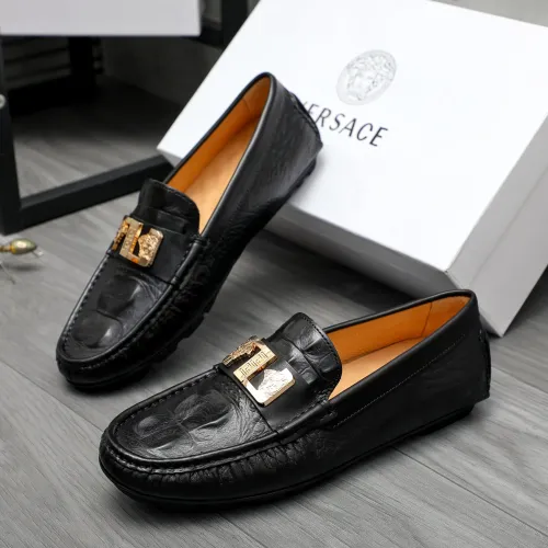 Replica Versace Leather Shoes For Men #1434074 $72.00 USD for Wholesale