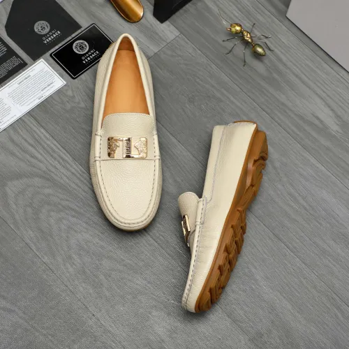 Replica Versace Leather Shoes For Men #1434075 $72.00 USD for Wholesale