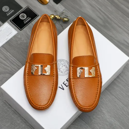 Cheap Versace Leather Shoes For Men #1434076, $$72.00 USD On Versace Leather Shoes