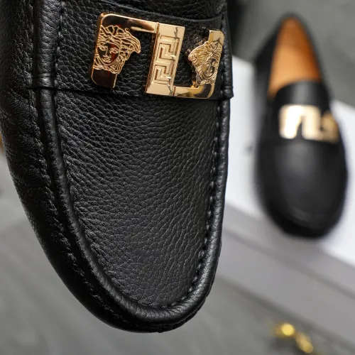 Replica Versace Leather Shoes For Men #1434077 $72.00 USD for Wholesale