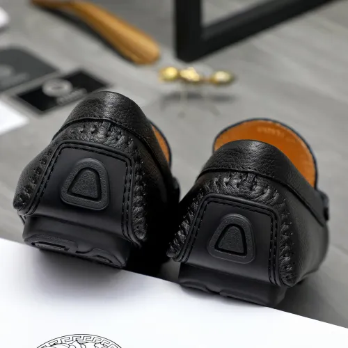 Replica Versace Leather Shoes For Men #1434077 $72.00 USD for Wholesale