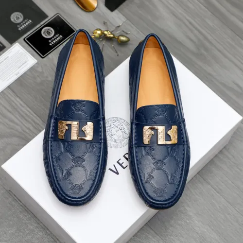 Cheap Versace Leather Shoes For Men #1434078, $$72.00 USD On Versace Leather Shoes