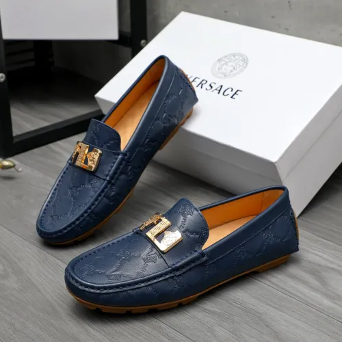 Replica Versace Leather Shoes For Men #1434078 $72.00 USD for Wholesale