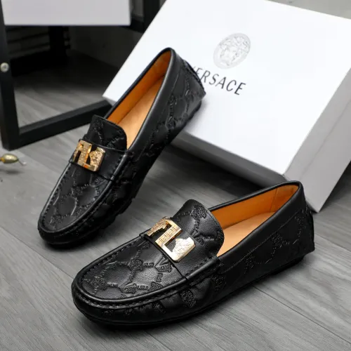Replica Versace Leather Shoes For Men #1434079 $72.00 USD for Wholesale