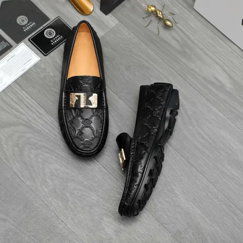 Replica Versace Leather Shoes For Men #1434079 $72.00 USD for Wholesale