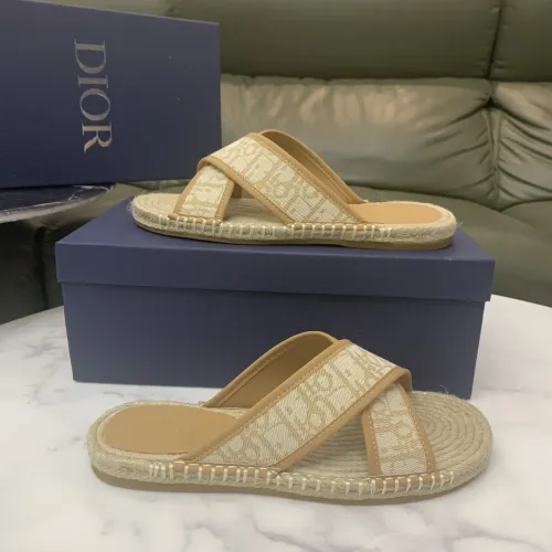 Replica Christian Dior Slippers For Men #1434102 $60.00 USD for Wholesale