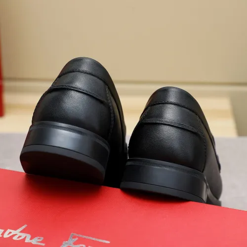 Replica Salvatore Ferragamo Leather Shoes For Men #1434141 $88.00 USD for Wholesale