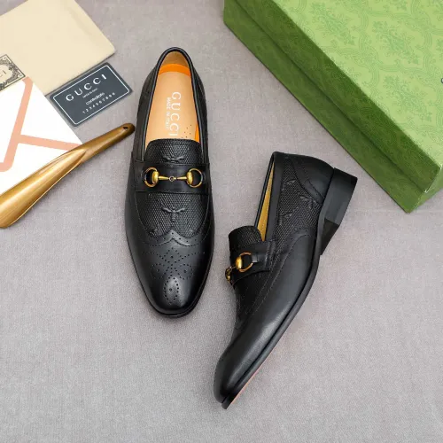 Replica Gucci Oxfords Shoes For Men #1434143 $88.00 USD for Wholesale