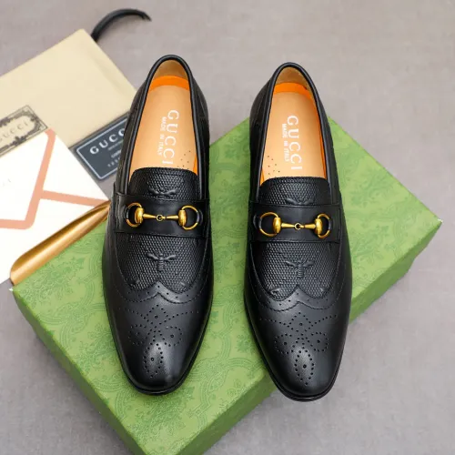 Replica Gucci Oxfords Shoes For Men #1434143 $88.00 USD for Wholesale