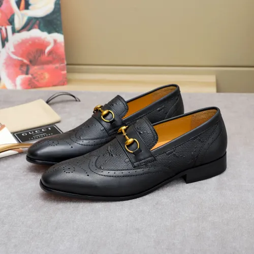 Replica Gucci Oxfords Shoes For Men #1434143 $88.00 USD for Wholesale