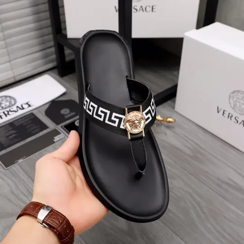 Replica Versace Slippers For Men #1434183 $45.00 USD for Wholesale
